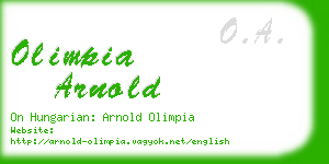 olimpia arnold business card
